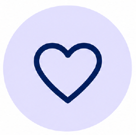 Heart representing caring support